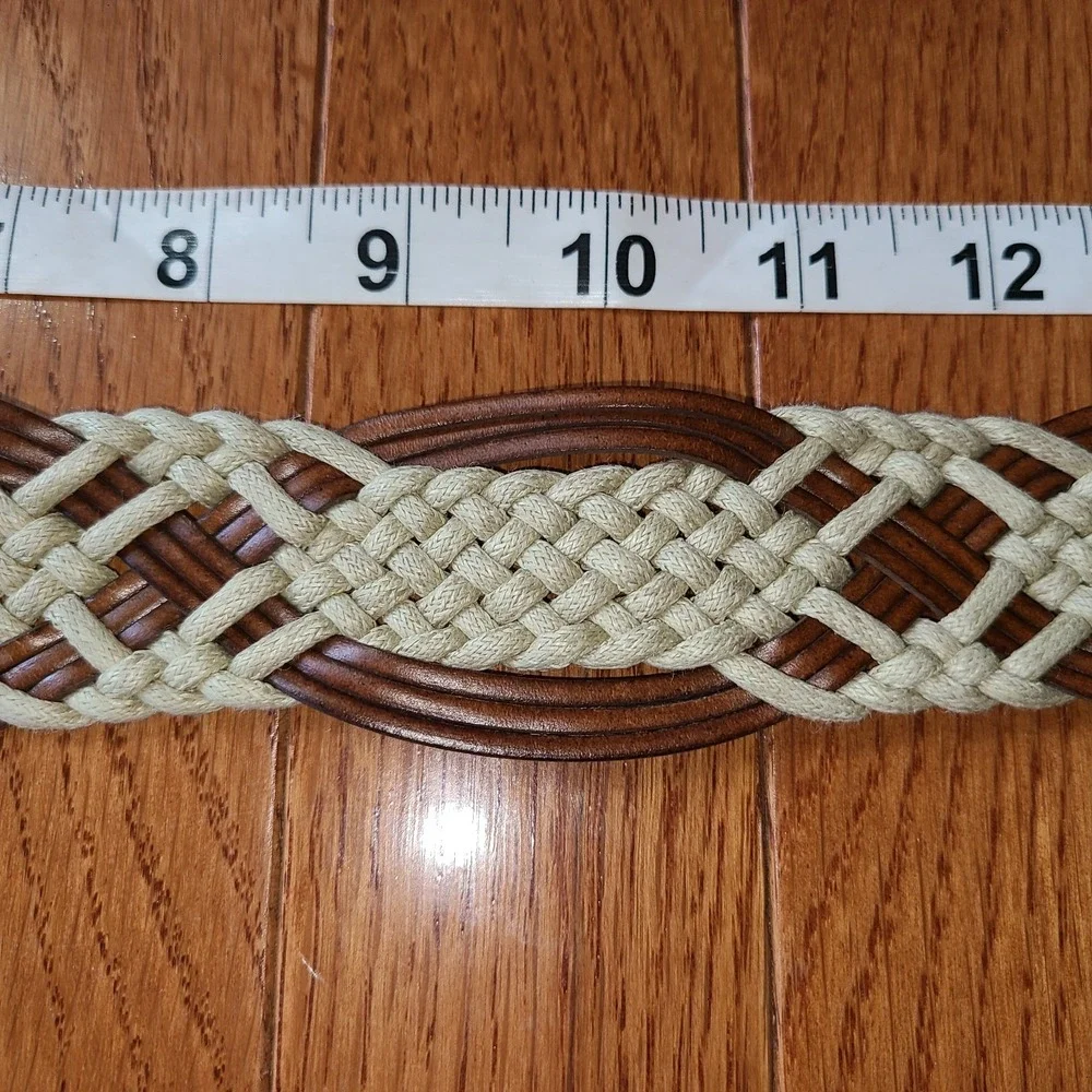 NWT Faded Glory Two Tone Adjustable Woven Belt Western Country Farmwear